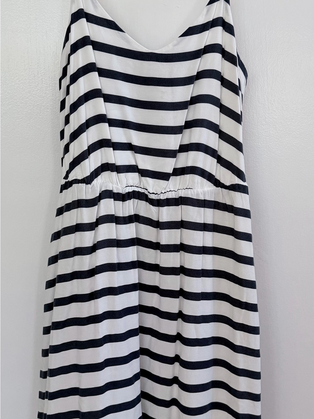 LC Lauren Conrad Navy & White Striped Sleeveless Tunic